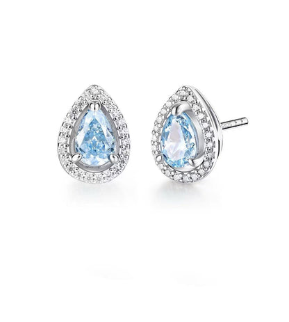 S925 Sterling Silver Blue Tear Necklace