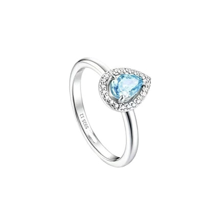 S925 Sterling Silver Blue Tear Necklace
